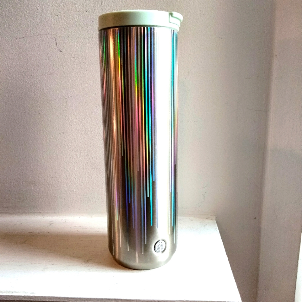 Starbucks holographic rainbow travel mug bottle